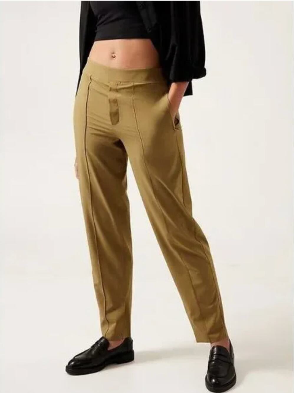 Athleta Brooklyn Heights High Rise Pant in Tapestry Gold Size 14